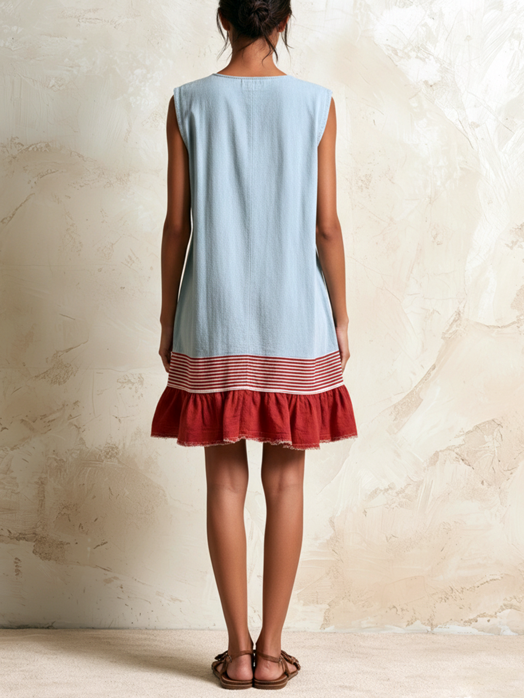 Hazel-Ruffle Hem Tunic Dress