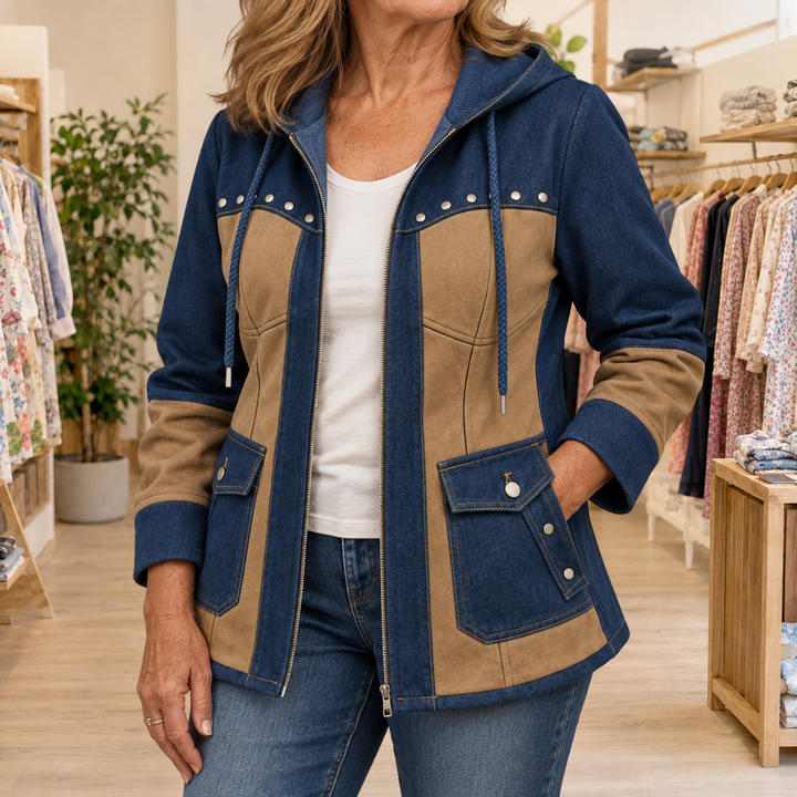 Harper Patchwork Hooded Jacket