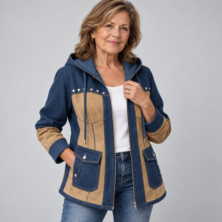 Harper Patchwork Hooded Jacket