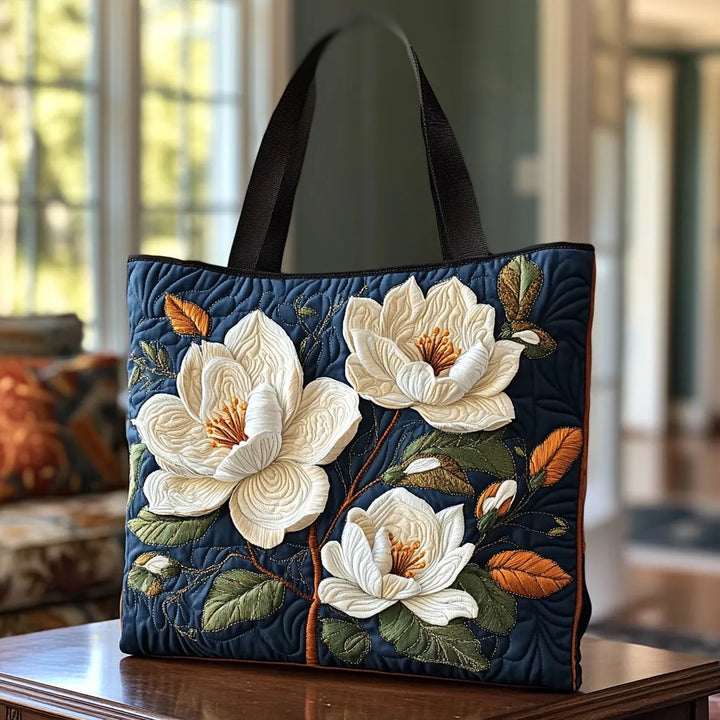 Quilted Tote - Delicate Magnolia