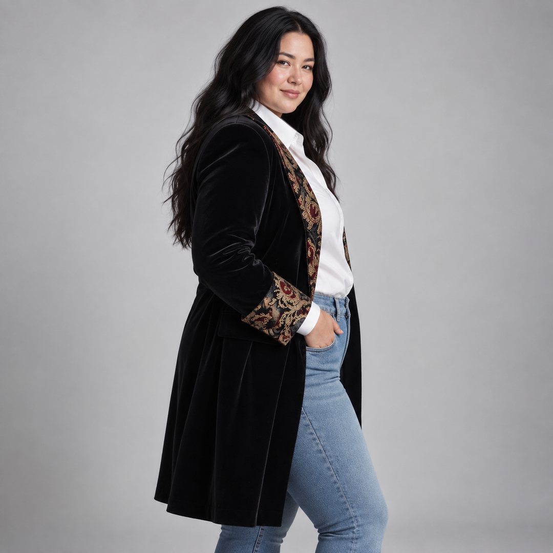 Josephine | Baroque Print Slim Fit Blazer
