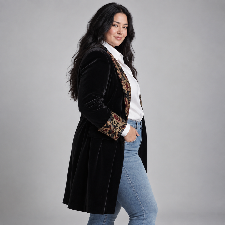 Josephine | Baroque Print Slim Fit Blazer