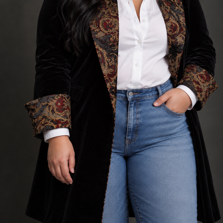 Josephine | Baroque Print Slim Fit Blazer