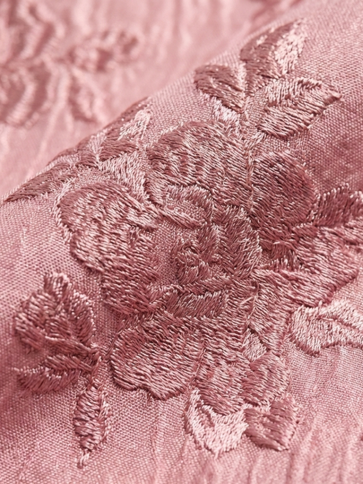 Xanthea | Short Sleeve Belted Floral Textured Maxi Shirt Dress