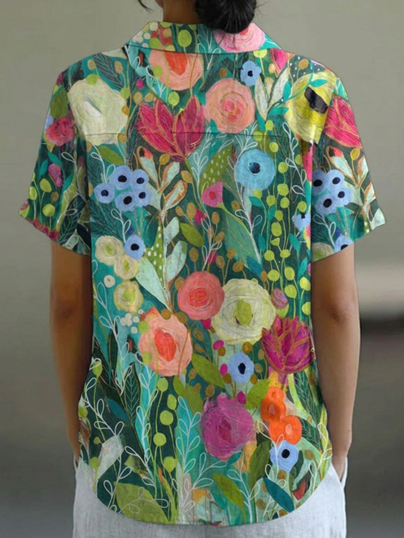 Daisy | Watercolor Floral Shirt