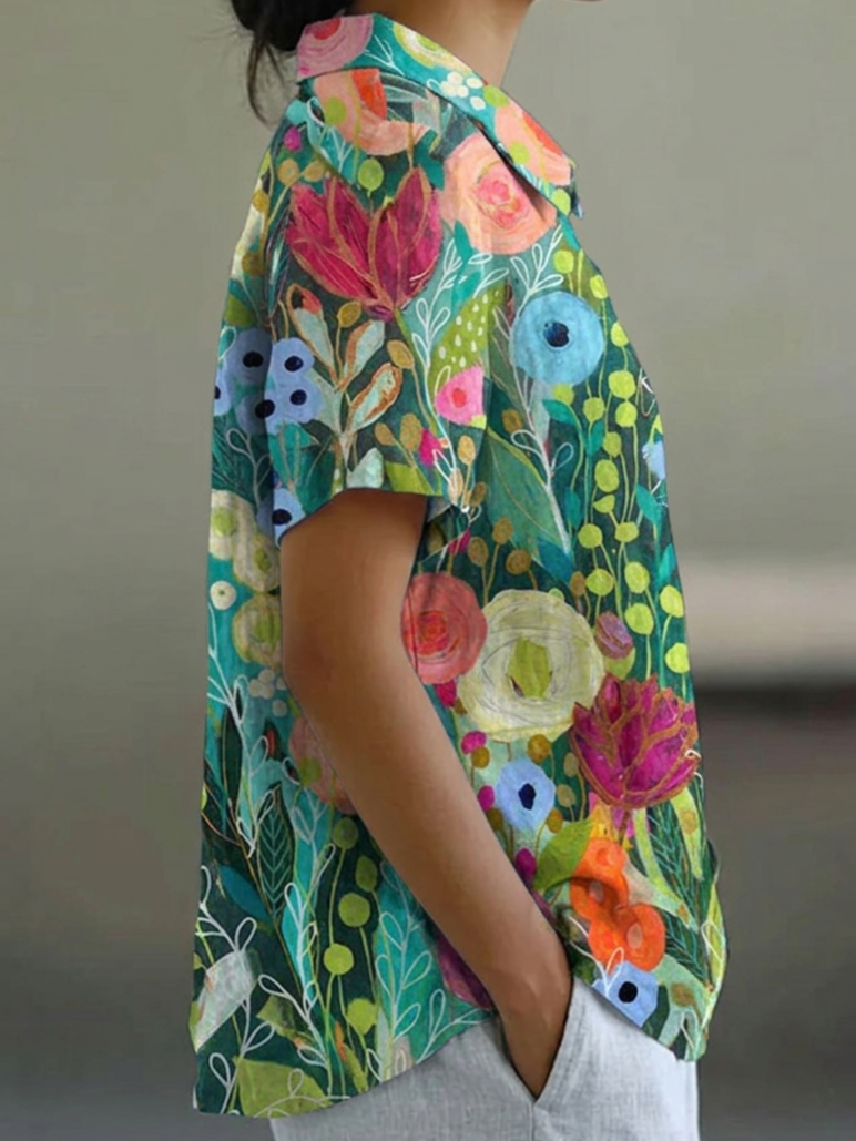 Daisy | Watercolor Floral Shirt