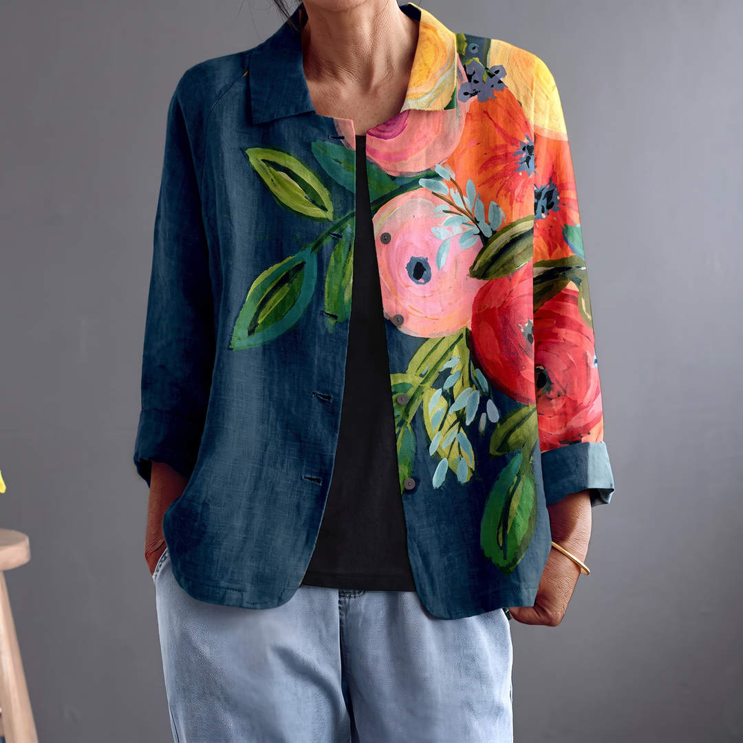 Persephone | Painted Poppy Blouse